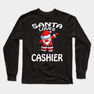 Santa Loves Cashier Christmas Long Sleeve T-Shirt